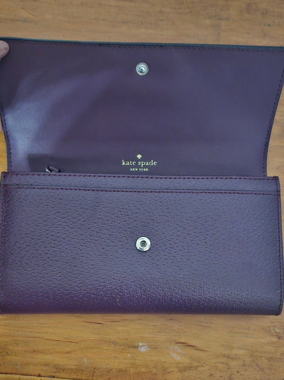 kate spade Leather-Look Wallet in Purple